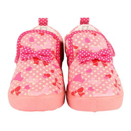 丽家宝贝可欧可优蝴蝶结印花童鞋 粉红魅力，守护宝宝第一步